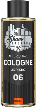 THE SHAVE FACTORY Aftershave-Kölnischwasser – Adriatic 500ml – Frischer Zitrus- & Holzig-Duft für Männer – Erfrischendes & Wärmendes Aftershave – Beruhigt die Haut & Spendet Feuchtigkeit