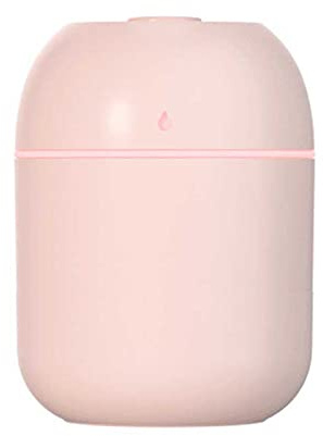 Oniissy Luftbefeuchter Tragbarer Mini Luftbefeuchter für Schlafzimmer, Persönlicher Desktop Luftbefeuchter, USB Cool Mist Luftbefeuchter mit Licht, für Büro Zuhause Auto-Rosa