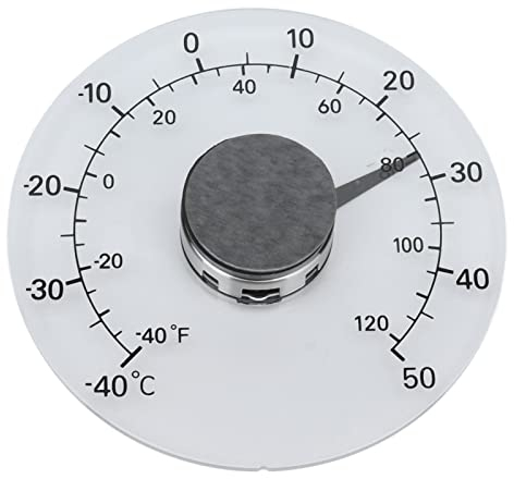 Miskall Temperaturmessgerät, Selbstklebendes, Wasserdichtes Fensterthermometer Für Zuhause Für Den Bauernhof, 4,3 Zoll Durchmesser