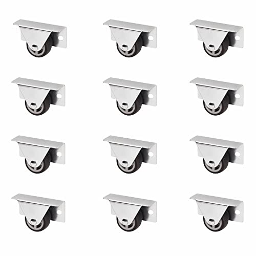 SOTECH 12er Set Kastenrolle TRIER Ø 30 mm dunkelgrau Transportmöbelrolle | für Seitenmontage leise und bodenschonend Ideal für Bettkästen und Bodenschubladen