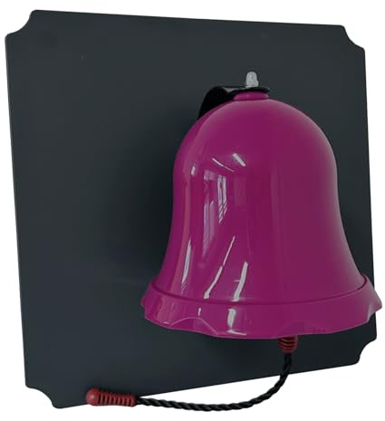move and stic Platte 40x40 Multifunktionsplatte mit Spielfunktion Spielplatte Spielturm (Platte 40x40cm titangrau mit Glocke Magenta)