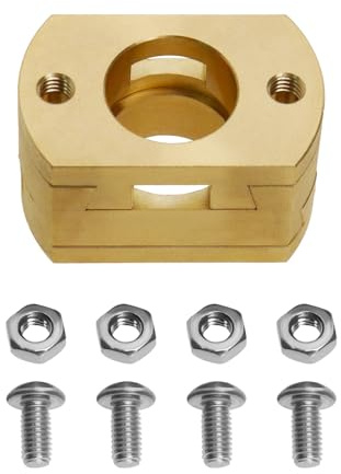 ECSiNG 18 mm quadratische Messingkupplung, quadratische Messingkupplung, 3D-Drucker-Kupplungsteile, T8 Z-Achsen-Kupplung, kompatibel mit Creality CR10 CR10S Pro 3D-Druckern