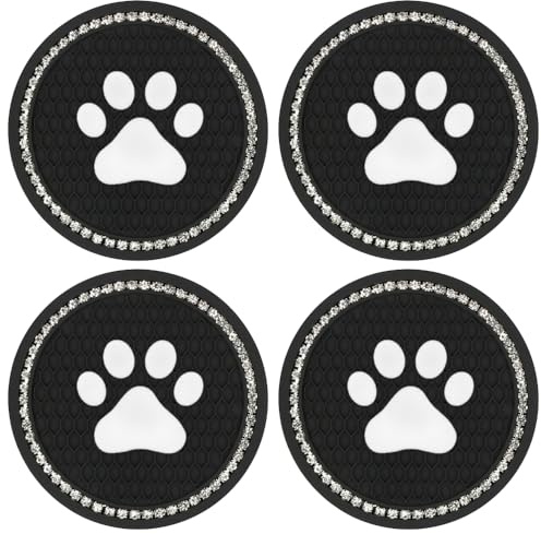4 Pcs Car Cup Holder Pad 7cm Anti-Slip Paw Car Cup Pad Universal Auto Insert Cup Coaster Car Accessories for Car SUV Truck