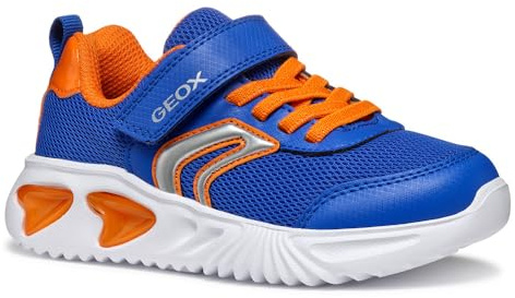 Geox J Assister Boy C, Scarpe da Ginnastica Bambini e Ragazzi, Royal Orange, 34 EU