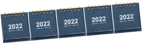 5St 2023 Mini-Tischkalender persönlicher kalender tischkalender basteln Spiralkalender 2023 Minikalender 2022 klein tragbarer Monatskalender praktischer Tischkalender Papier Blue SEWACC