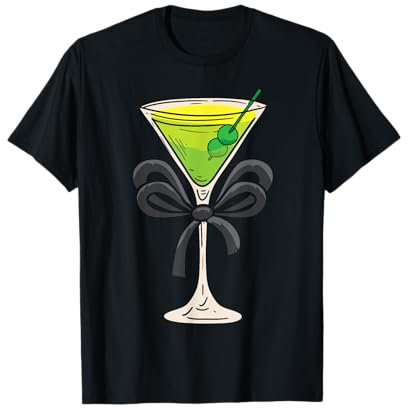 Martini Margarita Coquette Bow Cocktail Glass Bartender Gift T-Shirt