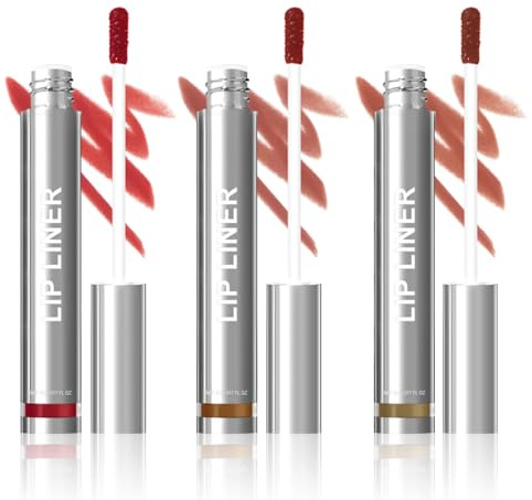 Miioto 3Pcs Peel Off Lippenstift, Langlebiger Tattoo Lipliner, Wasserfest und Langlebig, Lip Tint Peel Off, Prall und Nicht Leicht Zu Verblassen