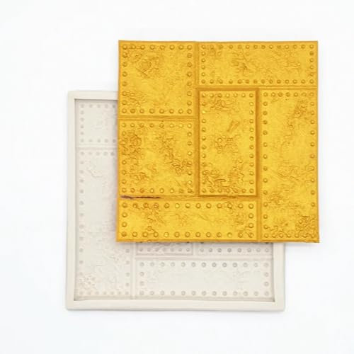 Epoxidharz-Formen, 10,3 x 10,3 x 0,8 cm, rostiges Eisenblech, Silikonform, Harz, Küchen-Backwerkzeug, Kuchen, Schokolade, Fondant, Dessert, Spitzendekoration