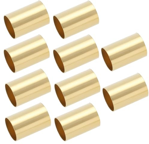 Create idea 10pcs Manicotti Per Potenziometri In Ottone 6,35mm Diametro Esterno 6,04mm Diametro Interno Manicotti Per Potenziometri Albero Diviso Chitarra Manicotti Per Ghiera In Ottone