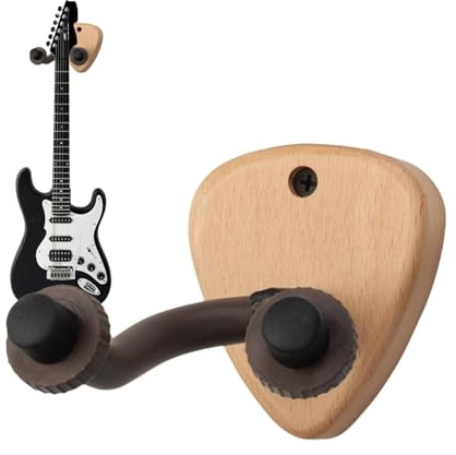 GjnjfdF Wandgitarrenaufhänger, Holzhakenhalterung Gitarrenhalterhalterung, Stabiler Aufhänger für Cello, Violine, Wandmontage, Präsentationsständer für Zuhause, Studio, Mandoline, Ukulele,