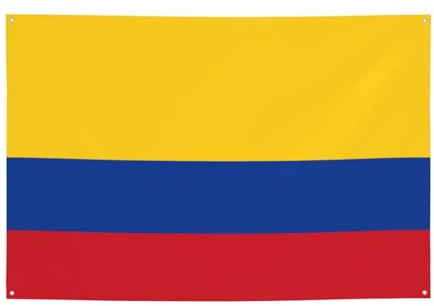 Bandera de Colombia para fiesta de 47 x 71 pulgadas, adecuada para Halloween, Navidad, fiestas, reuniones y otras pancartas de vacaciones