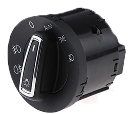 VINCTV Bedienelemente Kompatibel Mit VW Für Golf Für GTI MK7 2014–2015 Auto-Scheinwerferschalter-Knopf-Einsteller Nebelscheinwerfer-Steuerschalter 5GG941431BD 5GG941431