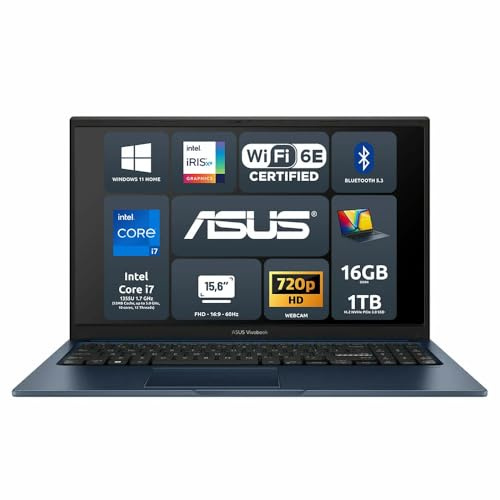 ASUS Vivobook 15 F1504VA, 16 FHD, Intel Core i7-1355U, 16 GB DDR5, Intel Iris Xᵉ Graphics, 1 TB SSD, Win 11 Home, Wifi 6E,BT 5.3