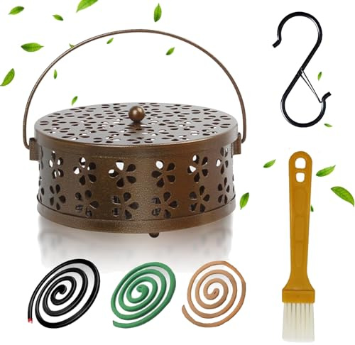 Mückenspirale Halter, Metall Aromatherapie Halter, Mückenspirale Citronella, Moskitospulenhalter, Indoor und Outdoor, Geeignet Für Pool, Deck, Camping Metall Moskitospulenhalter