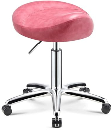 JAVPTAV Sattelhocker, ergonomischer, professioneller Drehsattelhocker, rollender, höhenverstellbarer Stuhl for Klinik-Zahnarzt-Sattelhocker
