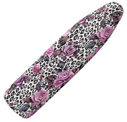 Housse Table À Repasser 120x40 Fleurs Universelle Housse pour Table À Repasser Coton Classique, Thermorésistante avec Élastique pour La Plupart des Tables à Repasser
