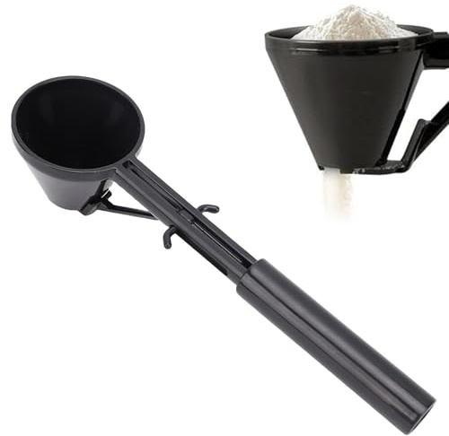 Oreilet Misurini Scorrevoli Migliorati, Imbuto Dosatore Anti-versamento, Misurino Ricaricabile per Proteine ​​in Polvere caffè Macinato Cialde caffè Riutilizzabili Riempimento