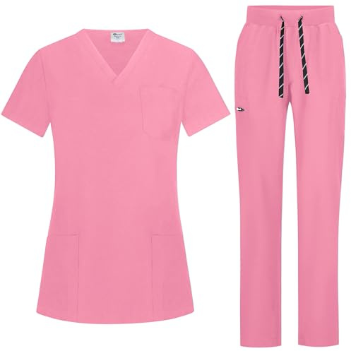 B-well Bella Divisa Sanitaria Donna Elastica | Uniforme Sanitaria Donna | Set con Casacca e Pantalone | Divise Sanitarie | con spandex