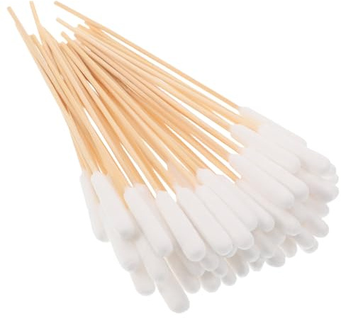 HOODANCOS 100 Wattestäbchen zur Tierohrenreinigung 15cm Lange Wattepads aus Weicher Baumwolle mit Holzgriff Sanfte Reinigung für Katzen und Hunde Effektive Entfernung von Ohrenschmalz
