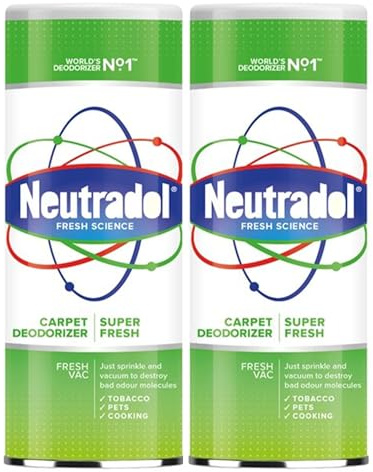 Neutradol Super Fresh Carpet Deodorizer 350g | Odour Eliminator Powder for Carpets Rugs & Upholstery | Neutralises Smells Pet Odours & Musty Scents | Gives Long Lasting Fragrance