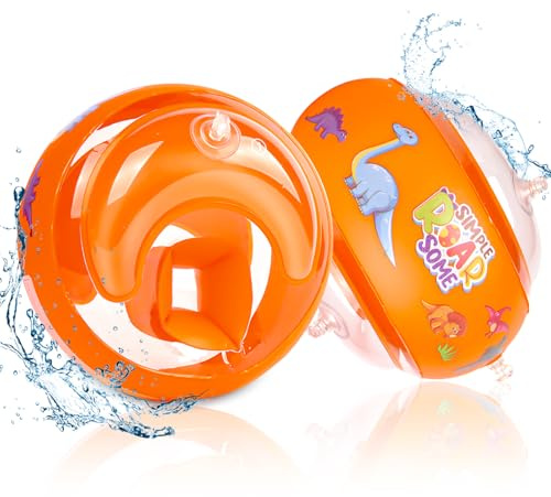Manguitos Bebé, Manguitos Piscina para Niños De 1 a 6 Años-Naranja