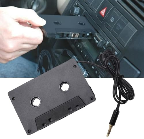 Jectse Autoradio-Kassettenadapter, Premium-Klangqualität, mit 3,5-mm-Klinkenstecker (Typ C) und AUX-Kabel, Kassetten-zu-AUX-Adapter, für Oldtimer und Radios