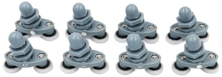 Rouleaux de porte douche double, 8 pièces, 19/23/27 mm