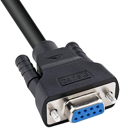DTECH 5ft DB9 RS232 Serial Cable Male to Female -1.5M | Computer Monitor Cable 9 Pin Null Modem Extension Cord for PC Data Communication（Black）