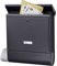 BURG-WÄCHTER Briefkasten mit Zeitungsfach und Namensschild, Verzinkter Stahl, Einwurf-Format DIN C4, 2 Schlüssel, AMZ 2500 ANT, Anthrazit (RAL 7016)