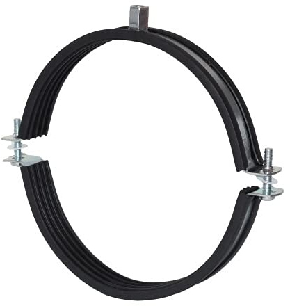 10 Stück - Fixotec Lüftungsschelle SD M8/M10 NW 200 mm verzinkt mit Einlage - werden zur Montage von Lüftungs- und Wickelfalzrohren jeder Art verwendet
