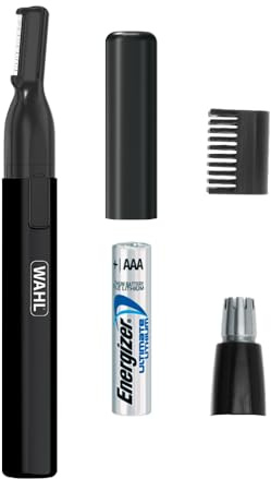 Wahl Canada Premium Lithium Ear, Nose & Brow Trimmer, Power and Precision for Men's Grooming, Wet/Dry Black Pen Trimmer, Model 5536