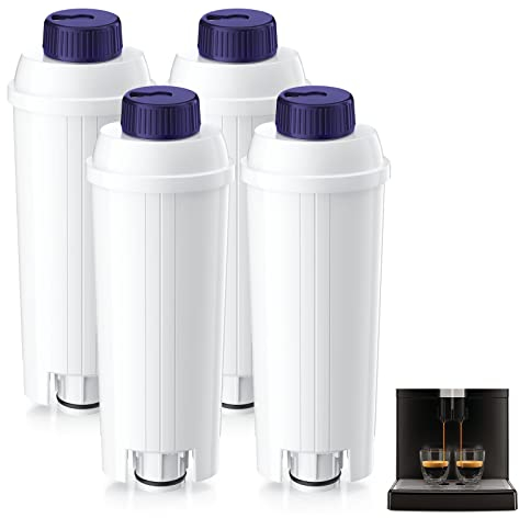 ARETHONE Wasserfilter für Delonghi Kaffeevollautomaten, Ersatz für De'Longhi Wasserfilter DLSC002, Kompatibel mit De'Longhi Magnifica S, Dinamica, Eletta Explorer und ECAM-Serie (4 Stück(1er Pack))