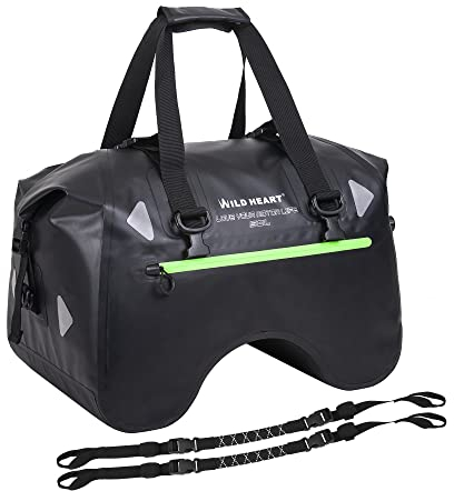 WILD HEART Borsa Posteriore per Motocicletta Borsa Posteriore impermeabile a Forma di U. Borsa da Viaggio per Locomotiva da 50 Litri