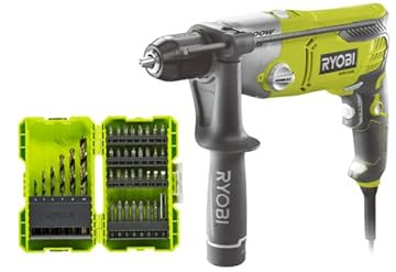 Pack RYOBI Perceuse à percussion RPD1200-K - 1200W - Coffret de 38 accessoires - RAK38SDD