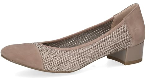 CAPRICE Damen Pumps Bast mit Blockabsatz, Braun (Mud Comb), 39 EU