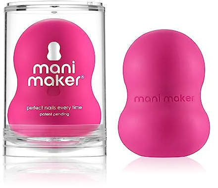 Mani Maker Universal Nail Polish Grip for Precision Painting Perfect for DIY Manicures, Nail Artists, and Professionals - Easy to Use, Suitable for Righties and Lefties - 4 Fun Colors (fuchsia)