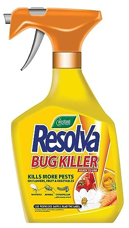 Resolva Bug Killer Spray -1 Litre Ready To Use Pest Control for Outdoor and Indoor Plants | Aphids, Caterpillars, Thrips and More Insecticide spray With Perfectonish Thanks you Sticker Packaging (3)