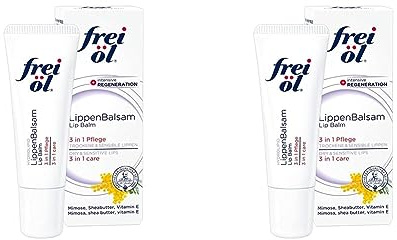 frei öl Hydrolipid LippenBalsam für trockene und spröde Lippen mit Jojobaöl und Vitamin E, Lippenpflege, vegan, 8 ml (Packung mit 2)