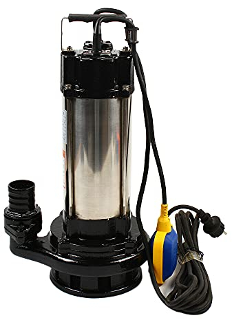 Pompa d'Acqua Sommergibile, Elettropompa a Immersione per Acque Sporche Nere Scure 1.5KW 2HP Pompa Sommersa Acque Sporche in Acciaio Inox IP68 2850r/min Testa 22m per Piscina, Pozzetto