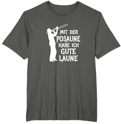Gut Laune mit Posaune Klassik Bläser Jazz Musiker Blasmusik T-Shirt