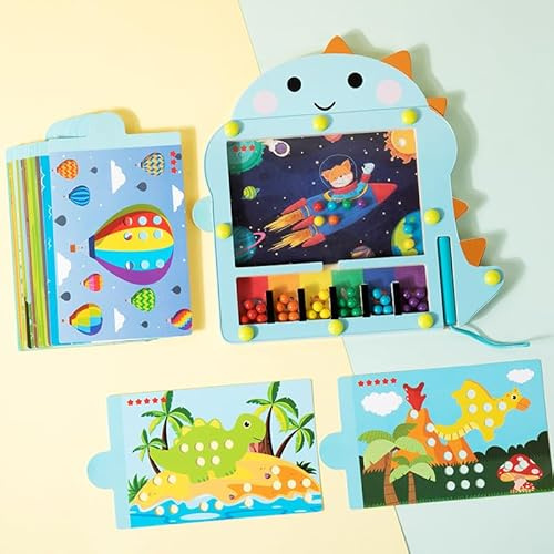 ENIKMOSD Magnetspiel Labyrinth Holzspielzeug,Kinder Montessori Spielzeug Motorikspielzeug ab 3 4 5 6 Jahre,Lernspielzeug Busy Board Lernen Farben Sortierspiel,Magnete Kinder Geschenk Mädchen Junge