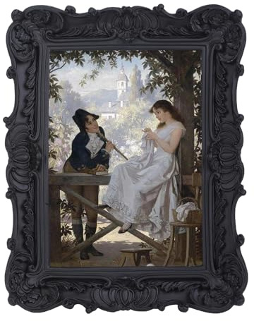 S GMOMENT Vintage Picture Frames 4x6 - Antique, Ornate, Gothic, Baroque in Black for Tabletop and Wall Mount Photo Gallery