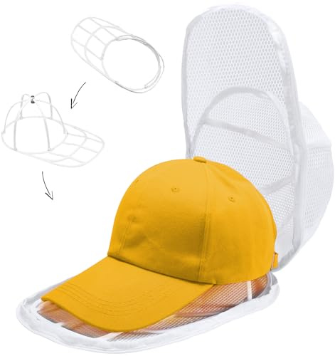 ZDDGNN Cap Waschmaschinen Form, Netzbezug mit Reißverschluss, Faltbarer Sport Baseball Cap Hut Washer für Baseballkappen, Verhindert Verformung der Mütze, Waschmaschine Zubehör
