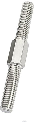 BCOMFY M16 Links- und Rechtsgewinde Doppelende Gewindestange Positive und Negative Gewindestange Stehbolzen Schraube Edelstahl 304(M16x110mm-1pcs)