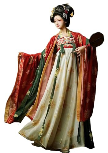Xinchangda Robe traditionnelle chinoise Hanfu pour femme - Costume de cosplay ancien Hanfu - Jupe longue - Costume quotidien - Tenue de scène, Robe, L