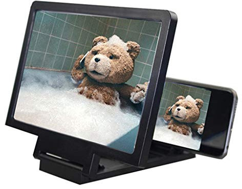 Adrosstoller 3D Screen Magnifier Video Amplifier Smartphone Stand Enlarged Magnifier for Phone Movies Smart Phone
