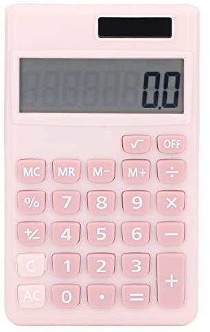 Einfacher Taschenrechner, Taschenrechner, Kinderrechner, 8-stellige Solarbatterie, Dual-Power-Taschenrechner mit Großem LCD-Display, Große Empfindliche Taste für Büro, Zuhause,