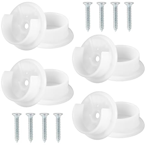 8st Kleiderstangenhalter, Kleiderstangenhalterung Massiv Closet Pole Sockets Kunststoff Kleiderschrankrohrkappen Zubehör für Den Kleiderschrank im Haus 3,5cm Stange