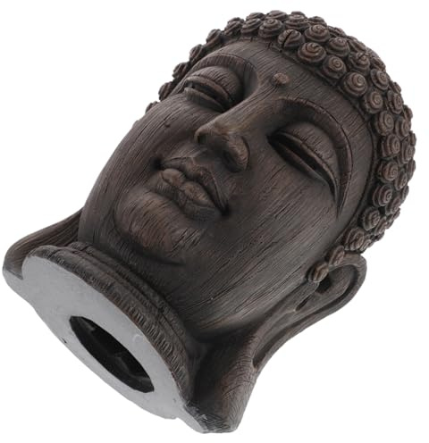 Cabilock Statua di Buddha Dettagli Eccezionali Color Caffè in Resina Stile Sud-est Asiatico Soprammobile Zen Raffinato Decorazione Versatile per Casa e Ufficio
