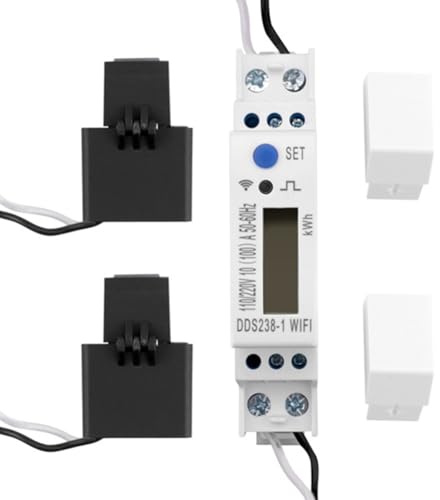 Cpolebev 2 Phasen 3 Drähte 110 V + 110 V 100 A Din-Schiene 18 mm Tuya WIFI Smart Energiezähler Stromverbrauchsmonitor KWh-Zähler Wattmeter
